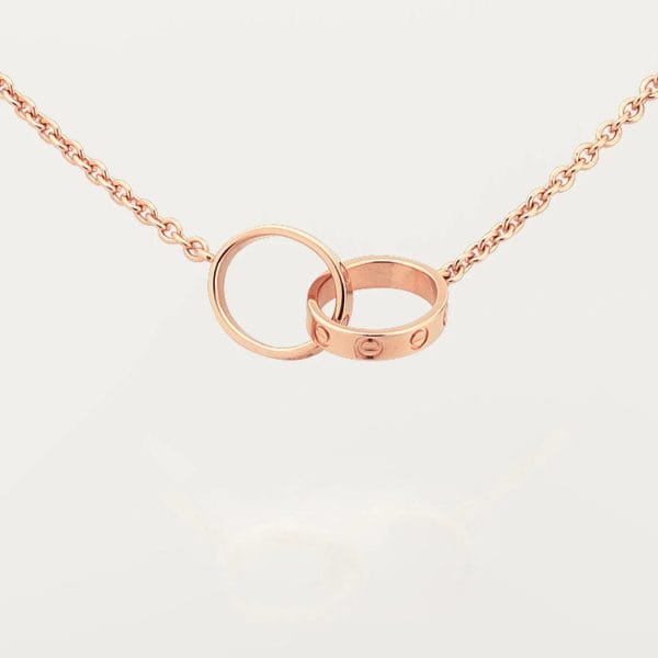 car Love Necklace Interlocking 2 Circles Necklace - Afbeelding 6