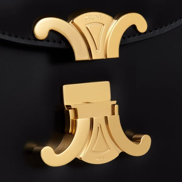 TEEN CHAIN BESACE TRIOMPHE IN SHINY CALFSKIN BLACK - Bild 4