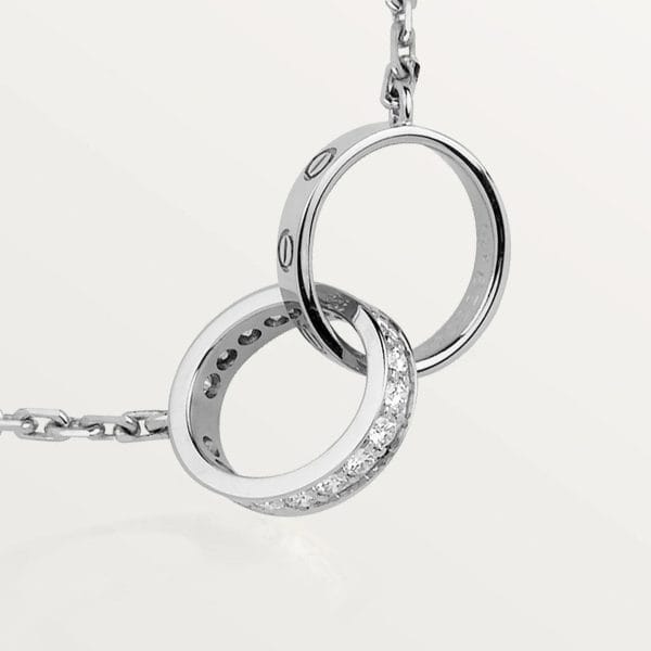 car Love Necklace Interlocking 2 Circles Necklace - Afbeelding 23