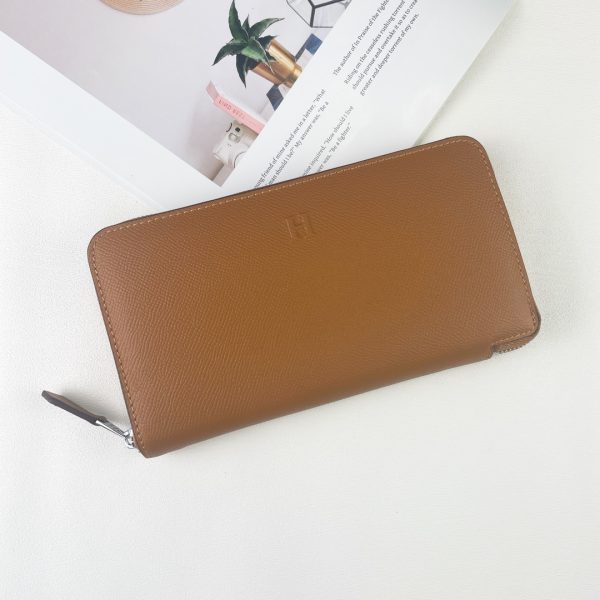 H Silk'in empson-Barenia leather wallet size : 20x11.5x1.5 cm - Afbeelding 13