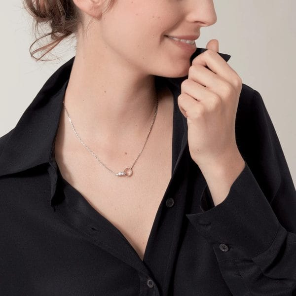 car Love Necklace Interlocking 2 Circles Necklace - Afbeelding 12