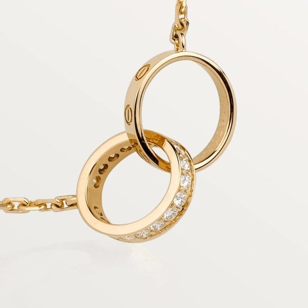 car Love Necklace Interlocking 2 Circles Necklace - Afbeelding 13