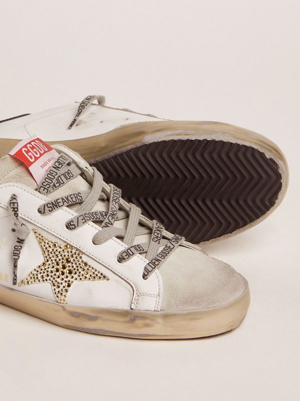 Sup-S LTD sneakers with black laminated leather heel tab and Swarovski crystal star - Immagine 4