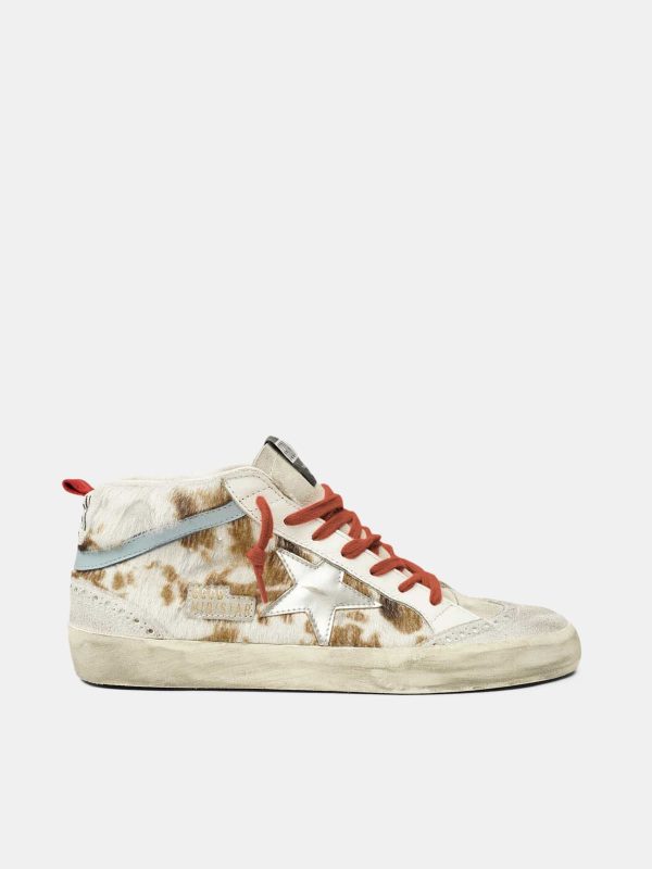 Mid Star sneakers in cow-print pony skin