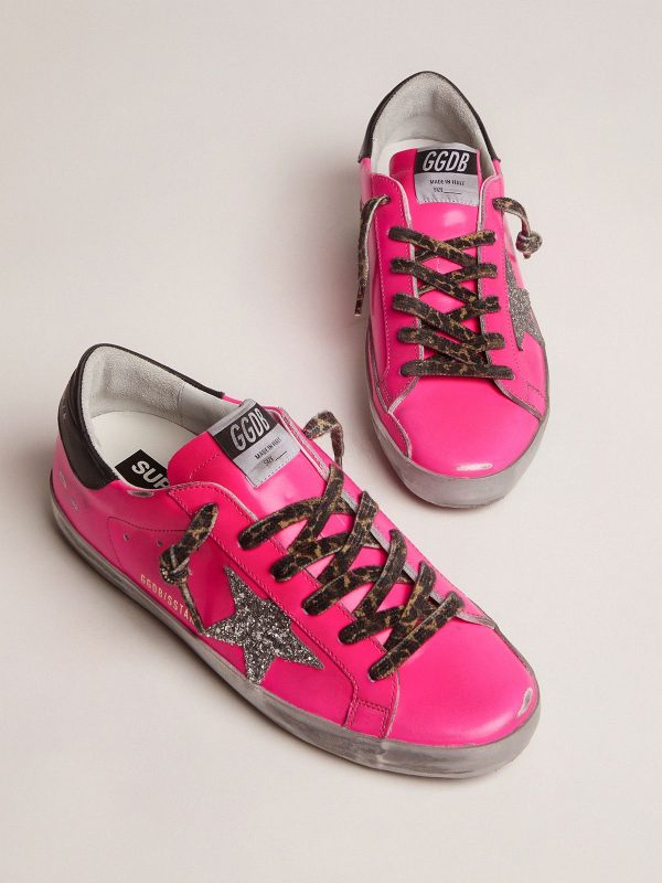 Fuchsia Sup-S sneakers with glitter star - Image 2