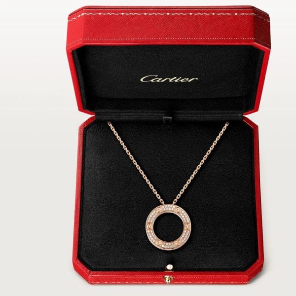 car Screw Love Necklace With Diamond Paved - Image 5