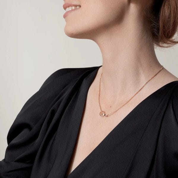car Love Necklace Interlocking 2 Circles Necklace - Afbeelding 15