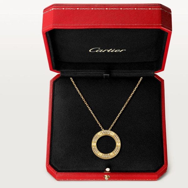 car Screw Love Necklace With Diamond Paved - Image 7