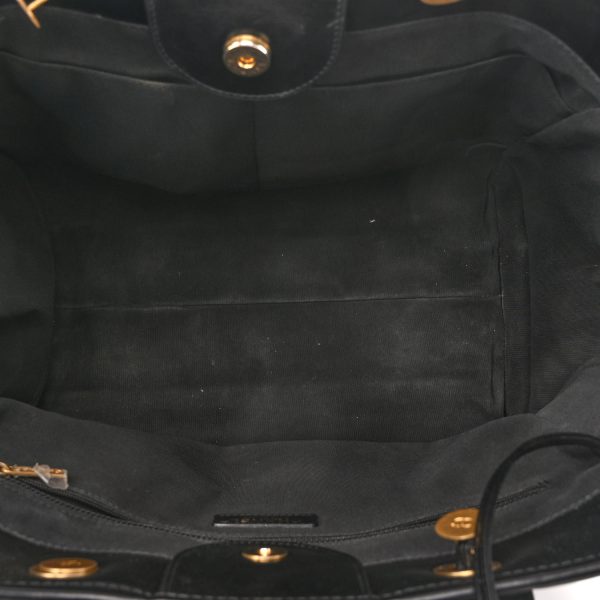cc Calfskin Charms Medium Deauville Tote Black - Image 7