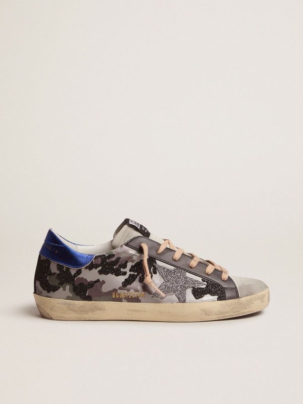 Camouflage Sup-S sneakers with glitter