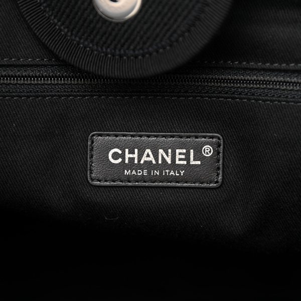 cc Canvas Pearl Medium Deauville Tote Black - Afbeelding 8