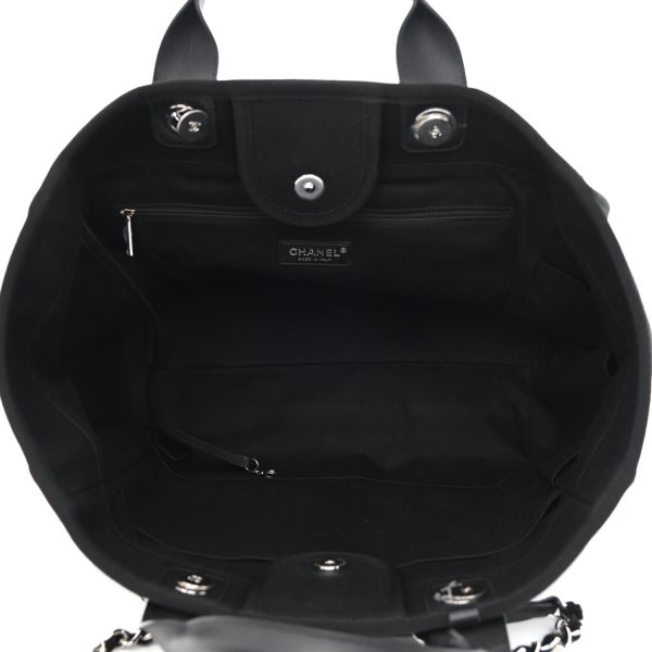 cc Canvas Pearl Medium Deauville Tote Black - Afbeelding 3