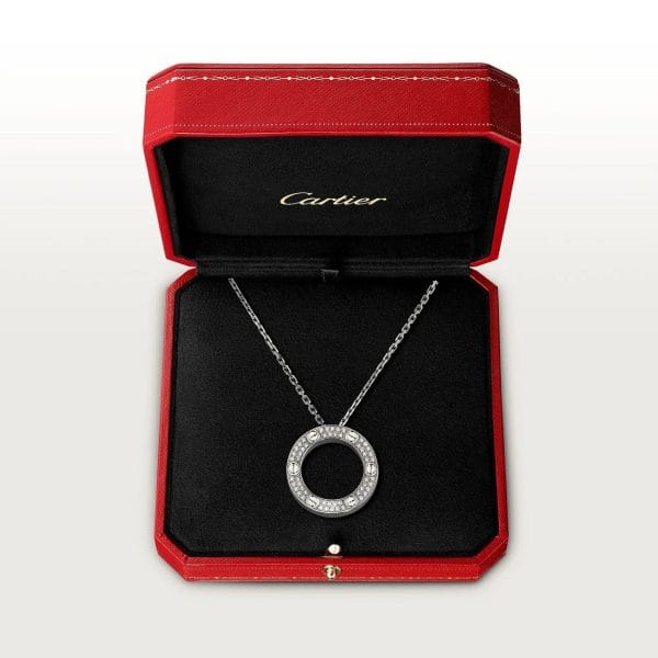 car Screw Love Necklace With Diamond Paved - Image 2