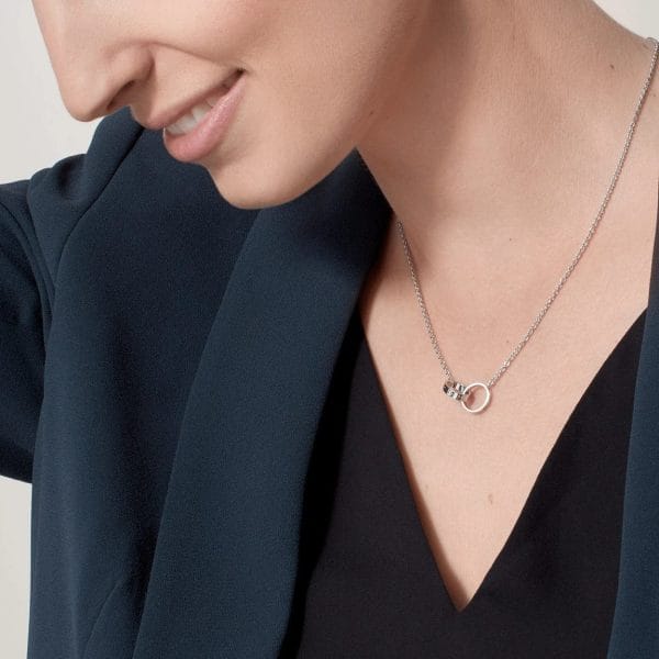 car Love Necklace Interlocking 2 Circles Necklace - Afbeelding 9