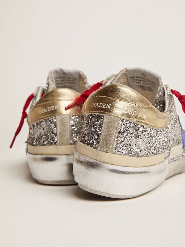 Sup-S sneakers in silver glitter and multi-foxing - Image 5