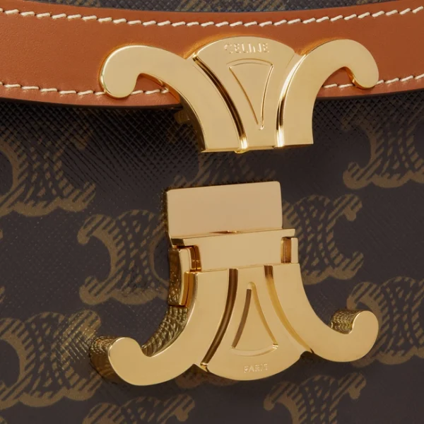 CLASSIQUE TRIOMPHE BAG IN TRIOMPHE CANVAS AND CALFSKIN TAN - Bild 4