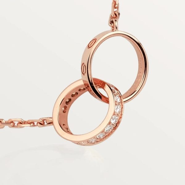 car Love Necklace Interlocking 2 Circles Necklace - Afbeelding 16