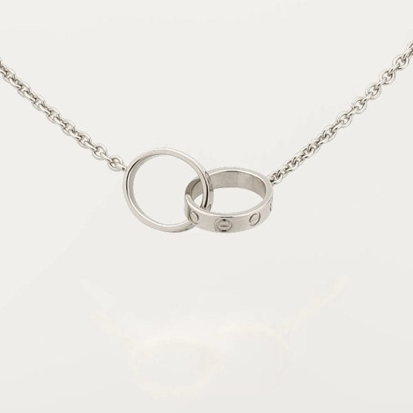 car Love Necklace Interlocking 2 Circles Necklace - Afbeelding 8