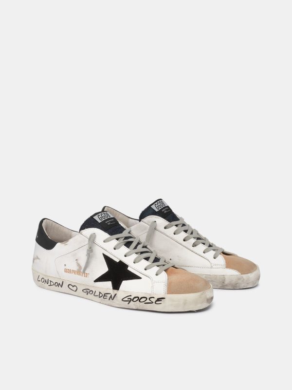 White and beige Sup-S sneakers with handwritten wording - Bild 3