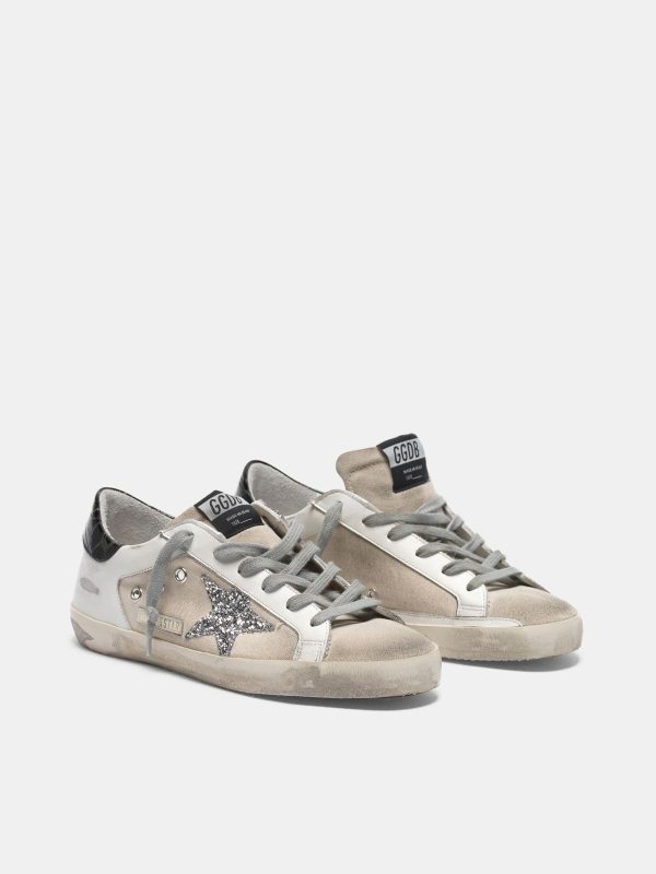 Canvas Sup-S sneakers in leather with glittery star - Image 3