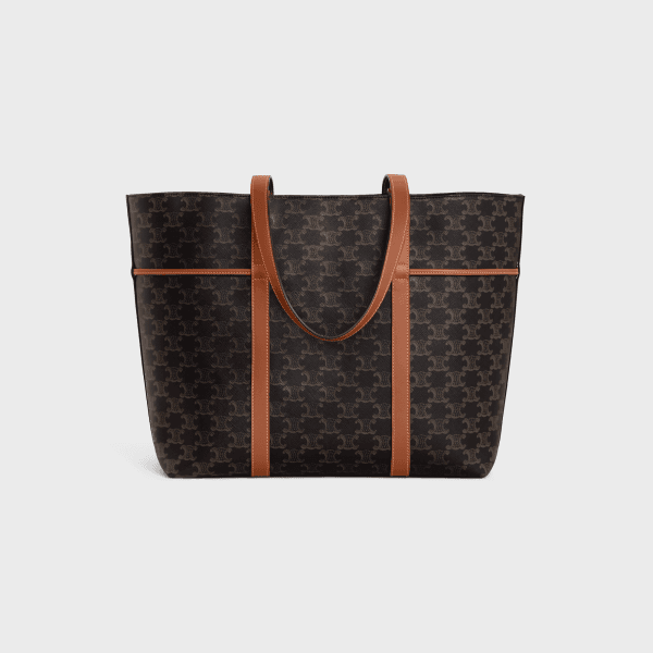 CABAS DRAWSTRING IN TRIOMPHE CANVAS AND CALFSKIN TAN - Bild 3