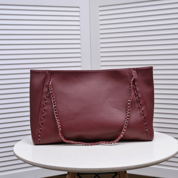 CC Soft Calfskin Shopping Bag Top Handle red/white - Bild 12