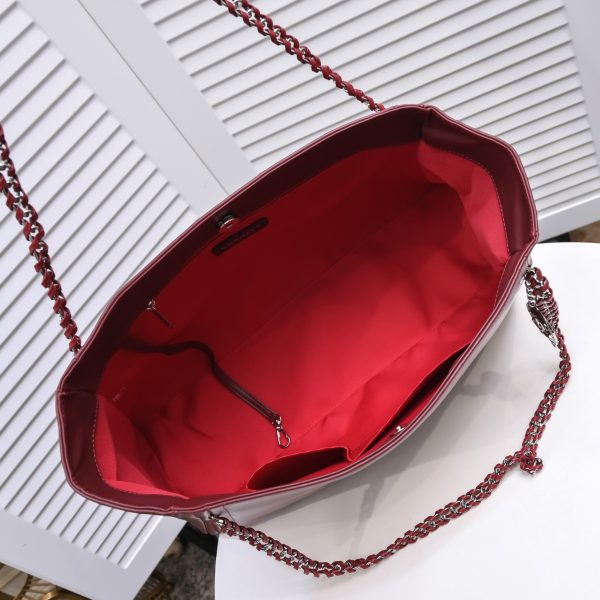 CC Soft Calfskin Shopping Bag Top Handle red/white - Bild 11