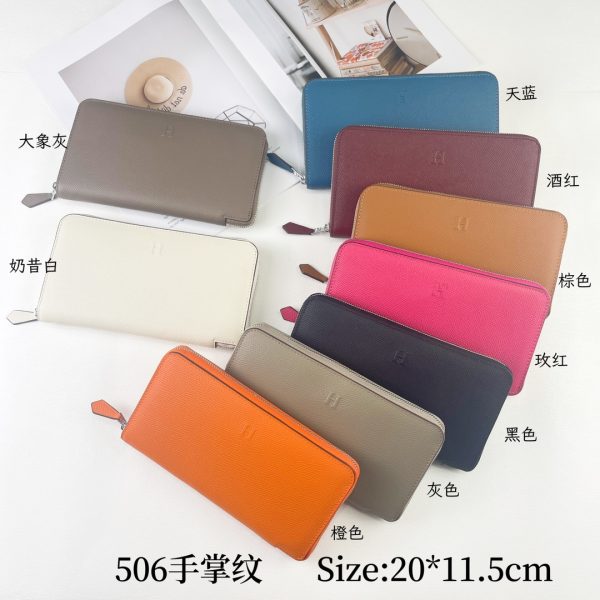 H Silk'in empson-Barenia leather wallet size : 20x11.5x1.5 cm - Afbeelding 4