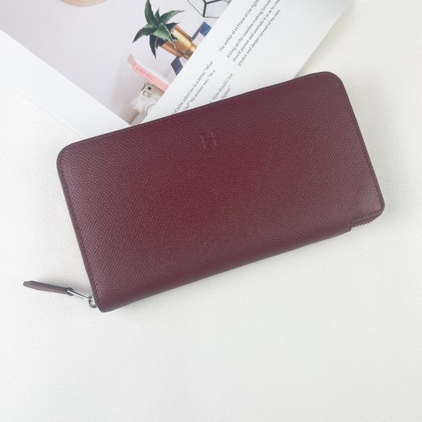 H Silk'in empson-Barenia leather wallet size : 20x11.5x1.5 cm - Afbeelding 9