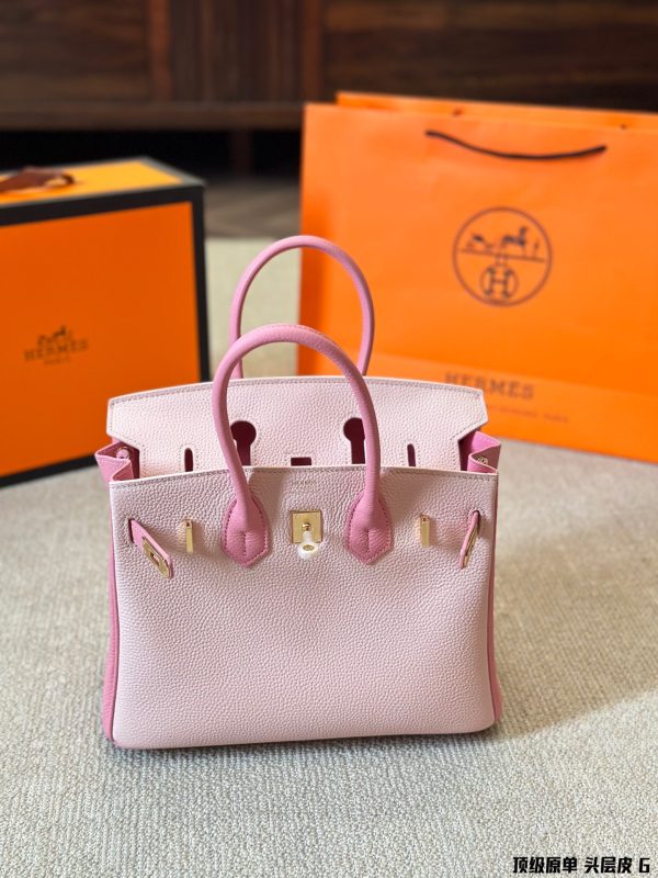 H new arrival Birkin bag Togo leather - Image 5