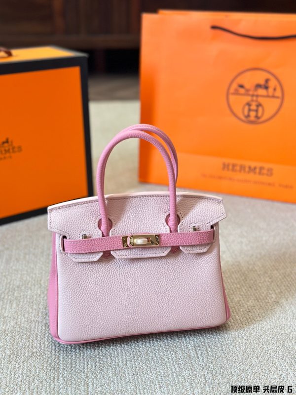 H new arrival Birkin bag Togo leather - Image 7