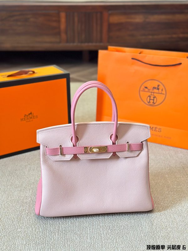 H new arrival Birkin bag Togo leather - Image 8