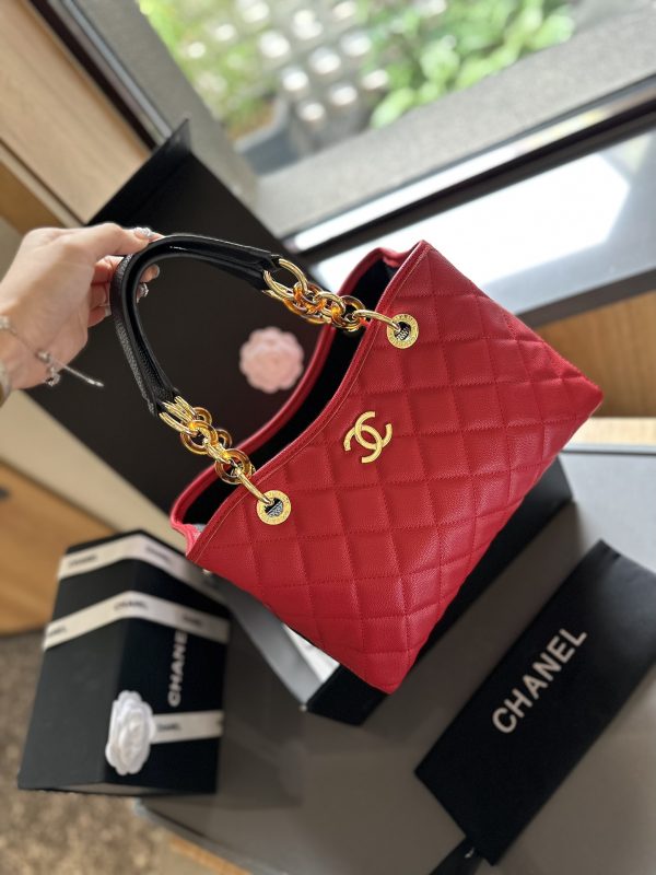 Cc new arrival vintage tote bag caviar leather size: 27cm - Immagine 4