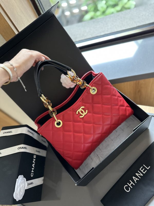 Cc new arrival vintage tote bag caviar leather size: 27cm - Immagine 15