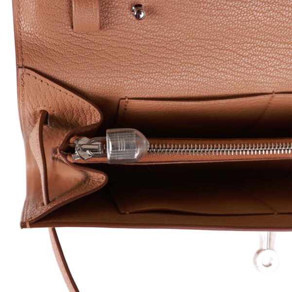 H Kelly Wallet To Go Quebracho Chevre Palladium Hardware - Image 8