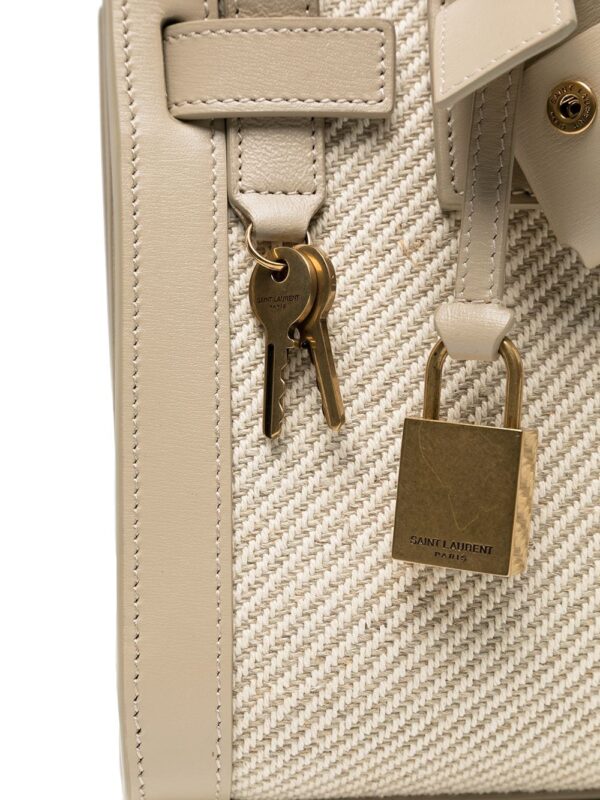 Y Sac De Jour Nano in Canvas in Beige and Sea Salt - Image 4