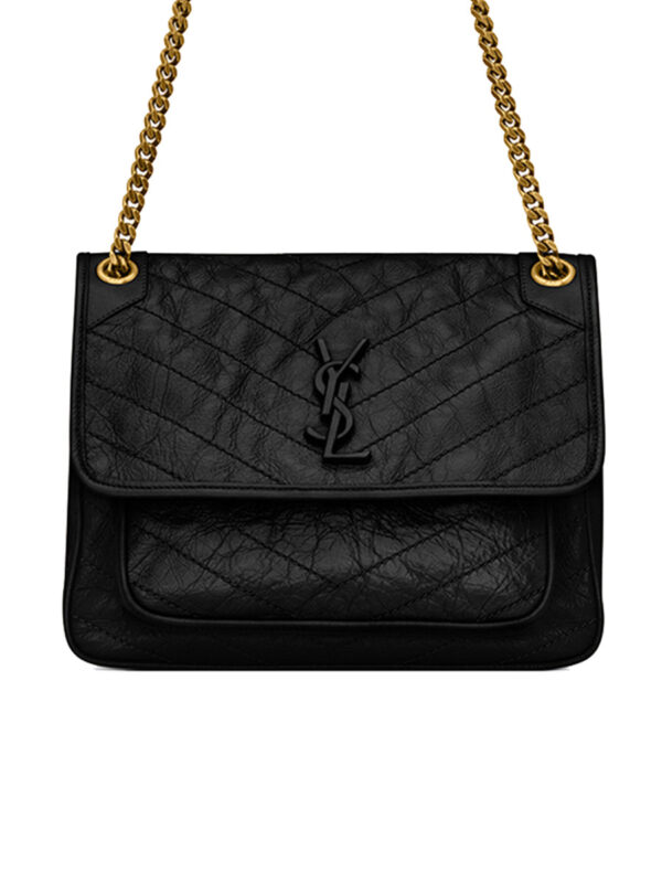 Y Niki Medium Chain Bag in Crinkled Vintage Leather