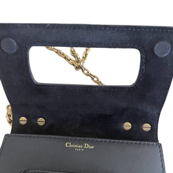 Christian D J'aD Chain Flap Bag Embellished Leather Mini - Image 5