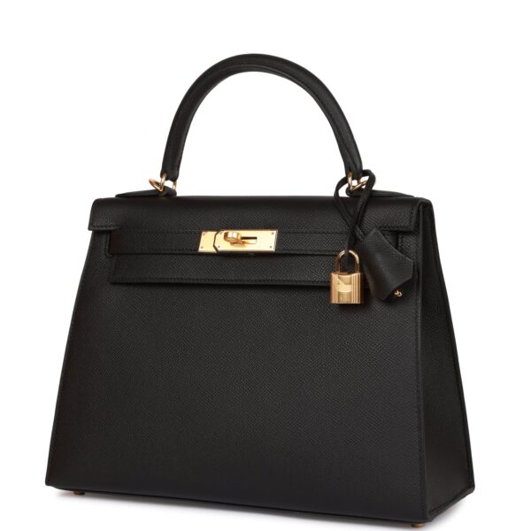 H Kelly Sellier 28 Black Epsom Gold Hardware - Bild 4