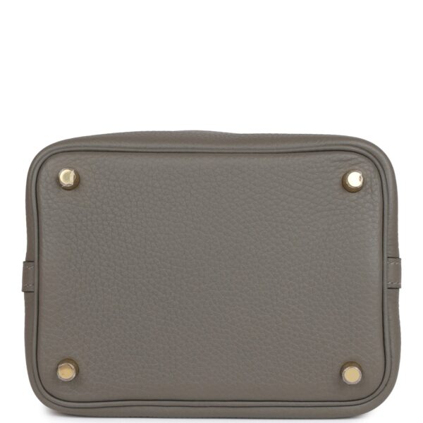 H Picotin Lock 18 Gris Meyer Clemence Gold Hardware — изображение 5
