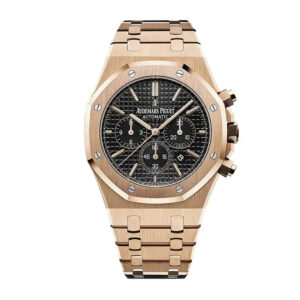 AP Royal Oak Chronograph  41MM Rose Gold Bracelet ï¿½C Black Dial