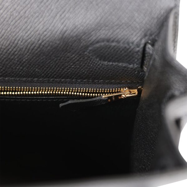 H Kelly Sellier 28 Black Epsom Gold Hardware - Bild 8