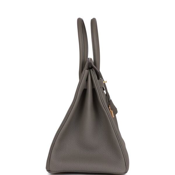 H Birkin 35 Gris Meyer Togo Gold Hardware - Immagine 2