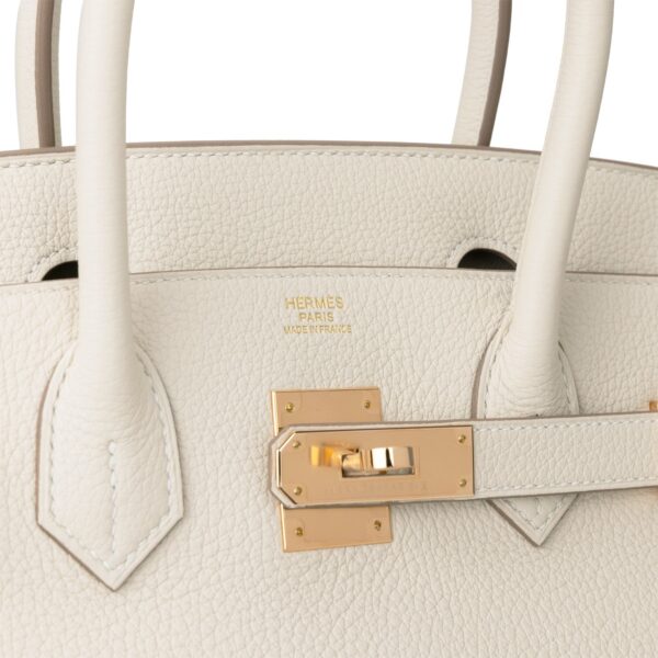 H Birkin 30 Craie Togo Rose Gold Hardware - Image 5