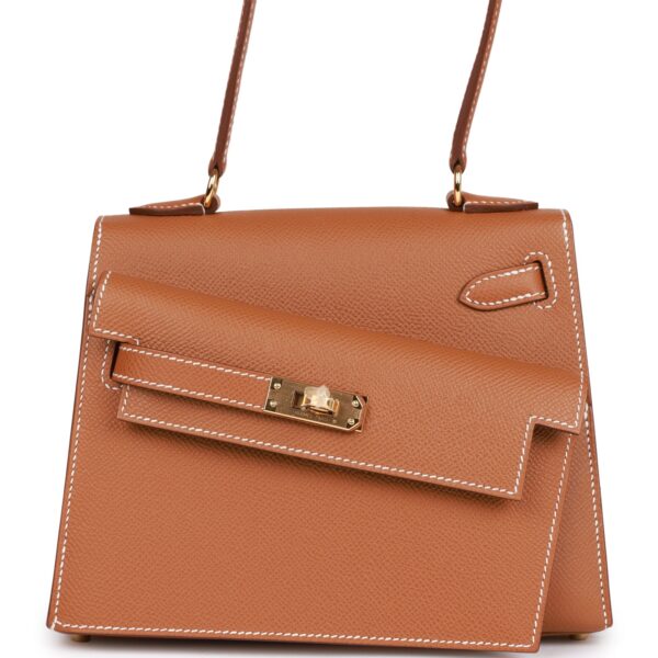 H Kelly Sellier en Desordre 20 Gold Epsom Gold Hardware - Image 3