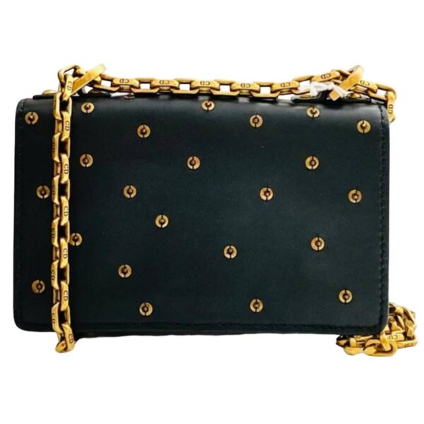 Christian D J'aD Chain Flap Bag Embellished Leather Mini - Image 3
