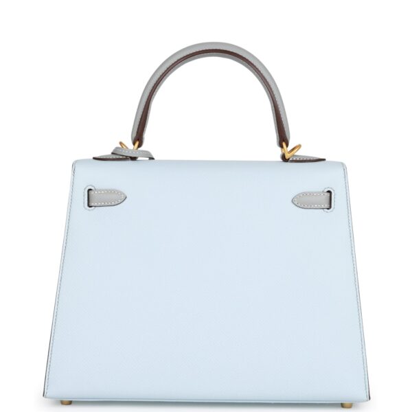 H Special Order (HSS) Kelly Sellier 25 Bleu Brume and Bleu Glacier Epsom Brushed Gold Hardware - Image 3