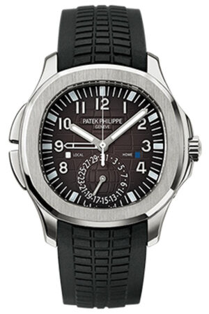PP Aquanaut Dual Time Black Dial Automatic Men's Watch 5164A-001