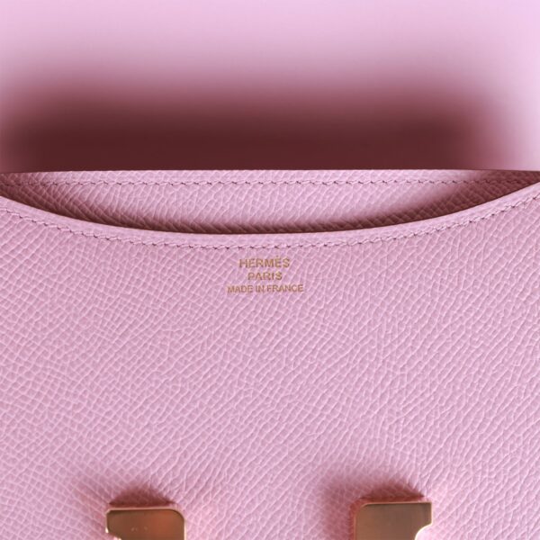 H Constance 18 Mauve Syestre Epsom Rose Gold Hardware - Afbeelding 8