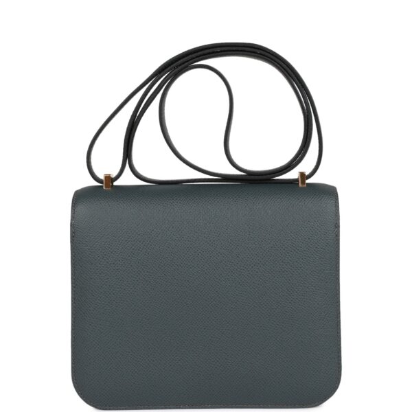 H Constance 18 Bleu Orage Epsom Gold Hardware - Immagine 3